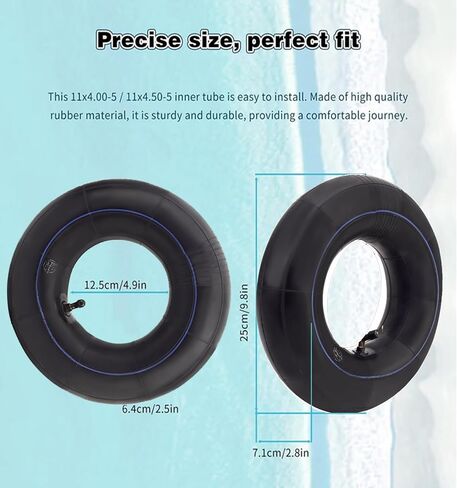 11x4.00/4.50-5 الأنبوب الداخلي 11x4.00-5 11x4.50-5 الأنبوب الداخلي للإطار مع جذع صمام منحني TR87 متوافق مع جزازة العشب ومولد عربة اليد والجرارات والشاحنة اليدوية وعربة اليد دوللي ومنفاخ الثلج (قطعتان) in Saudi Arabia