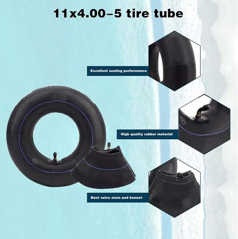 11x4.00/4.50-5 الأنبوب الداخلي 11x4.00-5 11x4.50-5 الأنبوب الداخلي للإطار مع جذع صمام منحني TR87 متوافق مع جزازة العشب ومولد عربة اليد والجرارات والشاحنة اليدوية وعربة اليد دوللي ومنفاخ الثلج (قطعتان) in Saudi Arabia