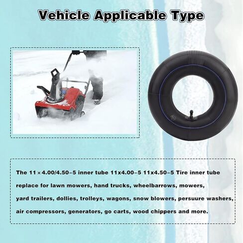 11x4.00/4.50-5 الأنبوب الداخلي 11x4.00-5 11x4.50-5 الأنبوب الداخلي للإطار مع جذع صمام منحني TR87 متوافق مع جزازة العشب ومولد عربة اليد والجرارات والشاحنة اليدوية وعربة اليد دوللي ومنفاخ الثلج (قطعتان) in Saudi Arabia