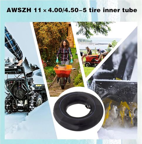 11x4.00/4.50-5 الأنبوب الداخلي 11x4.00-5 11x4.50-5 الأنبوب الداخلي للإطار مع جذع صمام منحني TR87 متوافق مع جزازة العشب ومولد عربة اليد والجرارات والشاحنة اليدوية وعربة اليد دوللي ومنفاخ الثلج (قطعتان) in Saudi Arabia