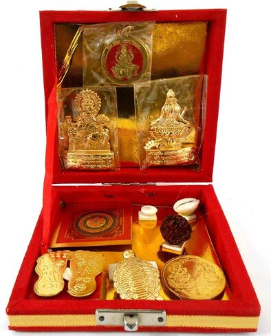 CraftsofIndia® Shri Kuber Dhan Laxmi Varsha Yantra Set for Diwali Deepawali Pujan in Saudi Arabia