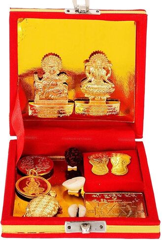 CraftsofIndia® Shri Kuber Dhan Laxmi Varsha Yantra Set for Diwali Deepawali Pujan in Saudi Arabia