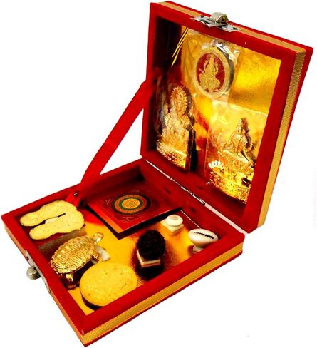 CraftsofIndia® Shri Kuber Dhan Laxmi Varsha Yantra Set for Diwali Deepawali Pujan in Saudi Arabia