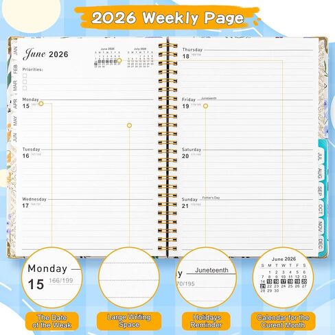 VinTs 2025 Planner,Large Size 8.6X11.6 Weekly & Monthly Planner,Jan.2025 - Dec.2025, 2025 Agenda Organizers with stickers, bookmarks, back pocket for office home school supplies in Kuwait