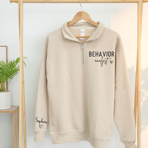 UrbanNEST Custom Profession Quarter Zip Sweatshirt, Embroidered & Personalized Work Shirt Hoodie Gift for Professionals in Saudi Arabia