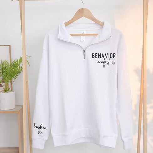 UrbanNEST Custom Profession Quarter Zip Sweatshirt, Embroidered & Personalized Work Shirt Hoodie Gift for Professionals in Saudi Arabia