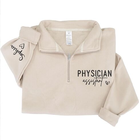 UrbanNEST Custom Profession Quarter Zip Sweatshirt, Embroidered & Personalized Work Shirt Hoodie Gift for Professionals in Saudi Arabia