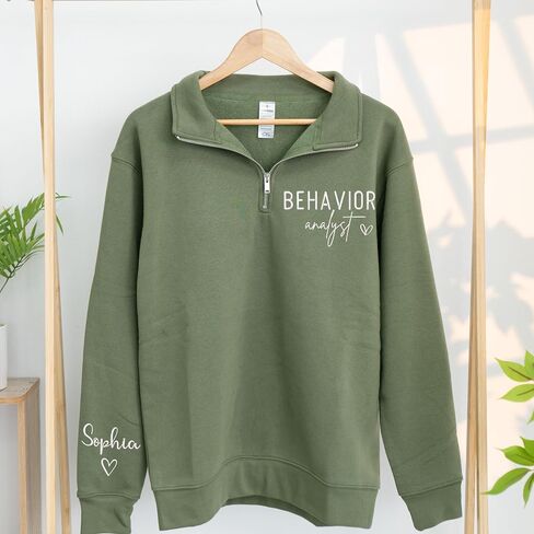 UrbanNEST Custom Profession Quarter Zip Sweatshirt, Embroidered & Personalized Work Shirt Hoodie Gift for Professionals in Saudi Arabia