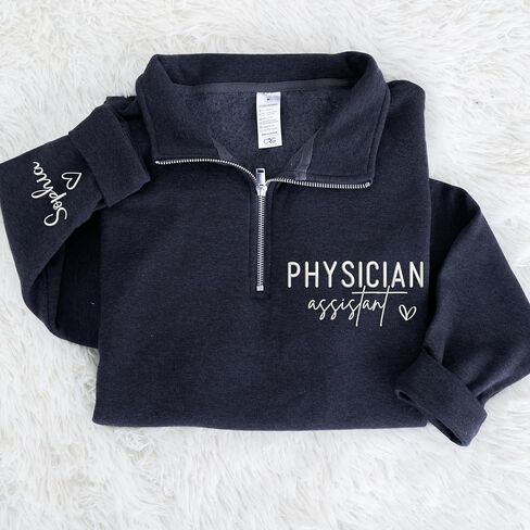 UrbanNEST Custom Profession Quarter Zip Sweatshirt, Embroidered & Personalized Work Shirt Hoodie Gift for Professionals in Saudi Arabia