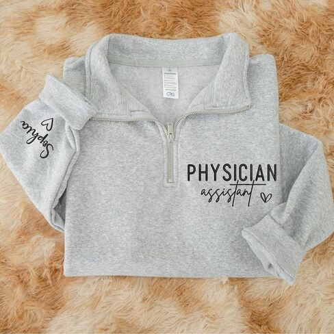 UrbanNEST Custom Profession Quarter Zip Sweatshirt, Embroidered & Personalized Work Shirt Hoodie Gift for Professionals in Saudi Arabia