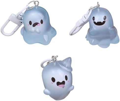 3Pcs/Set Halloween Luminous Ghost Keychain Gifts for Women Stuffers for Her Spooky Gifts Christmas Halloween Cool Stuff Night Glow Ghost Keychain (7.5x3cm) in Saudi Arabia