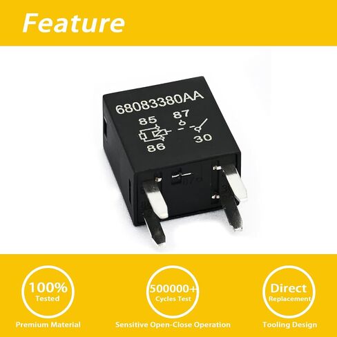 Automotive Relays 2 Packs 68083380AA Relay 12VDC Compatible with Dodge Durango Caravan Grand Journey Compatible with Ram 1500 2500 3500 Compatible with Jeep Grand Cherokee Wrangle in Saudi Arabia