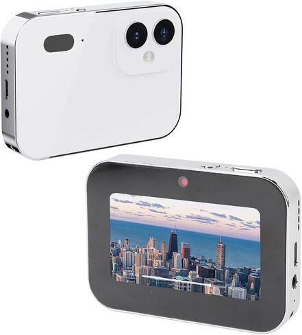 Bewinner 4K Digital Camera Upgrade, 64MP Vlogging Camera for Kids with Night Vision, 3 Inch HD, Compact, White, No SD Card Included in Saudi Arabia