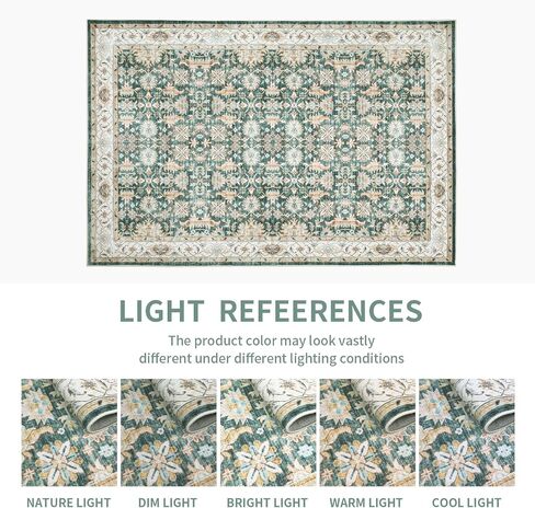 Modern Abstract Washable Area Rug for Living Room,Low Pile 8x10 Non Slip Carpet Non-Shedding Area Rug Soft Indoor Stain Resistant Rug White/Black in Saudi Arabia