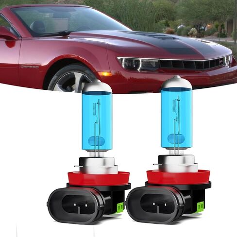 Headlights+ License Plate Lights Fit For Chevy Camaro 2016-2018 Light Bulbs,9005/HB3/H10 High Beams+ H11/H8/H9 Low Beams+ License Plate Lights Combo,Plug And Play,Pack of 6 in Kuwait