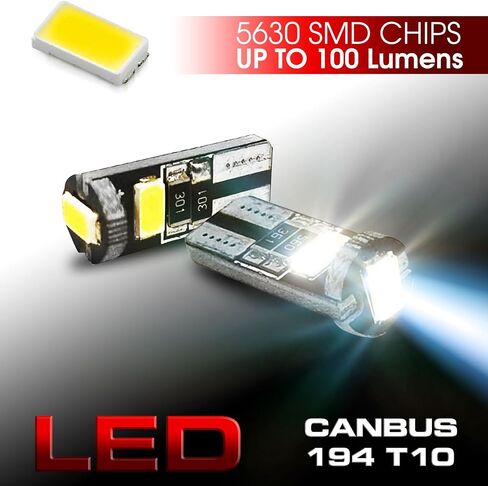 Canbus Series Wedge T10 W5W، 168، 194 5050 SMD LED Light متوافق مع Audi، BMW، Benz (حزمة من 2) in Saudi Arabia