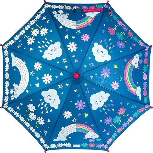 Stephen Joseph Kids' Color Changing Wet Dry Umbrella, Water reacting, Pinch Free Umbrellas for Rain Children's Umbrella, ZOO, 23" X28 in Kuwait