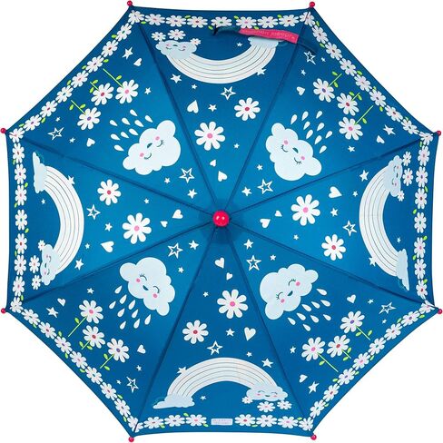 Stephen Joseph Kids' Color Changing Wet Dry Umbrella, Water reacting, Pinch Free Umbrellas for Rain Children's Umbrella, ZOO, 23" X28 in Kuwait