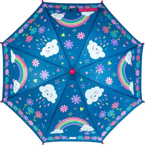 Stephen Joseph Kids' Color Changing Wet Dry Umbrella, Water reacting, Pinch Free Umbrellas for Rain Children's Umbrella, ZOO, 23" X28 in Kuwait