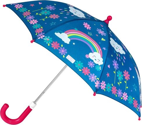 Stephen Joseph Kids' Color Changing Wet Dry Umbrella, Water reacting, Pinch Free Umbrellas for Rain Children's Umbrella, ZOO, 23" X28 in Kuwait