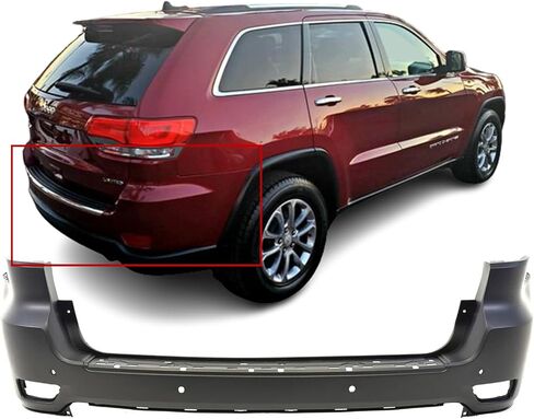 FitParts Compatible With Rear Bumper Cover 2014-2015 Jeep Grand Cherokee Laredo Limited Overland 14 15. New, Primed and Ready for Paint. With Parking Aid Sensor Holes. CH1100985 in Saudi Arabia