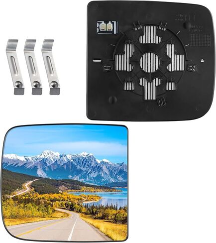 BDFHYK Driver Left Side Heated Mirror Glass Compatible with Dodge Ram 1500 2500 3500 Side View Exterior Mirror with Backing Plate, Replaces 68067727AA CH1324127 (Left) in Saudi Arabia