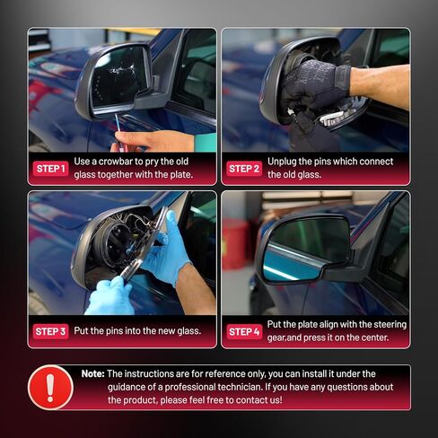 BDFHYK Driver Left Side Heated Mirror Glass Compatible with Dodge Ram 1500 2500 3500 Side View Exterior Mirror with Backing Plate, Replaces 68067727AA CH1324127 (Left) in Saudi Arabia