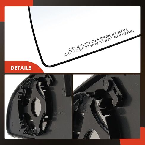 A-Premium Right Passenger Side Non-Heated Mirror Glass with Backing Plate Compatible with Chevrolet Cobalt 2005-2010 & Pontiac G5 2007-2009 - Exterior Side View Convex Mirror in Saudi Arabia