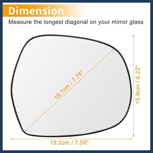 for Lexus GX470 2003-2009 for Toyota 4-Runner 2003-2009 No.879616A300 Car Passenger Right Side Rearview Heated Mirror Glass with Backing Plate in Saudi Arabia