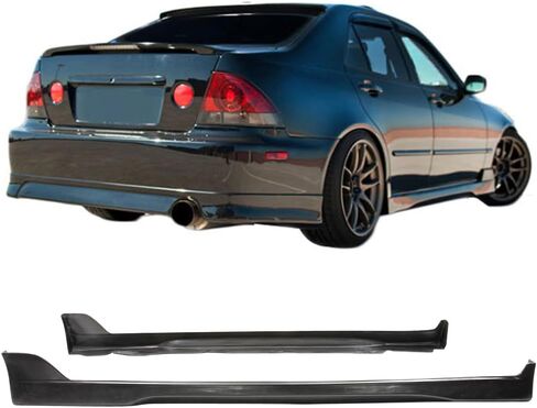 IKON MOTORSPORTS، تنانير جانبية متوافقة مع 2001-2005 Lexus IS300، استبدال خط سفلي جانبي أسود غير مطلي من مادة البولي يوريثين، 2002 2003 2004 in Saudi Arabia