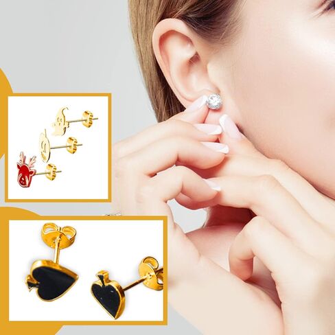 TOAOB 300pcs Stainless Steel Earring Posts 4mm Earring Post Flat Pad Blanks Earring Studs with Butterfly and Rubber Earring Backs for Jewelry Making Supplies Earring Findings in Saudi Arabia