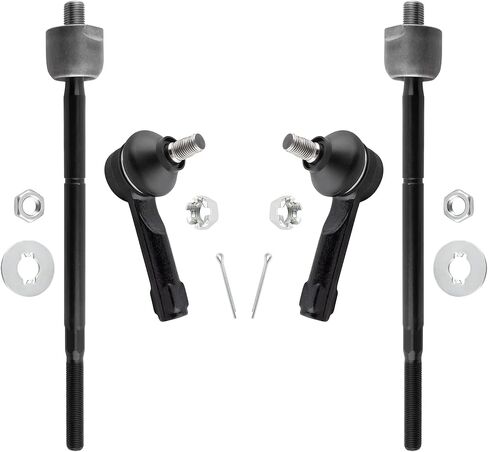 BOXI 4pcs Front Inner Outer Tie Rods Fit for Nissan 200SX 1995 1996 1997 1998 / for Nissan Sentra 1995 1996 1997 1998 1999 / for Nissan Sentra 2000 2001 2002 2003 2004 2005 2006 | EV380 ES2814 in Saudi Arabia