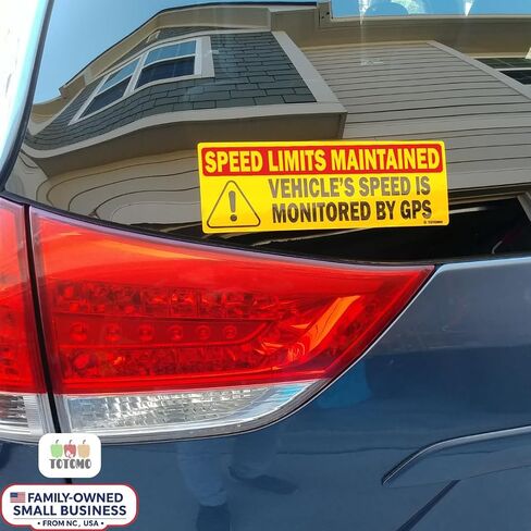 TOTOMO Red 10pk Vehicle Speed is Monitored by GPS Speed Limits are maintained Sticker 10"x3.5" Highly Reflective Premium Quality Car Safety Caution Sign #SDM-14R-10pk in Kuwait
