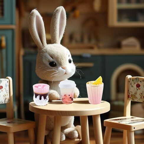 6 Set Miniature Iced Coffee Cups for Dollhouse Miniatures Mini Drinks for Doll House Tiny Cups for Mini Kitchen Accessories Mini Coffee Shop in Saudi Arabia