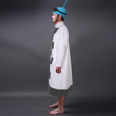 Geyoga 103 Pcs Mad Scientist Halloween Costume for Adults with Lab Coat, Swimming Hat, Goggles and Twist Stick, Science Expert Halloween Costume and Accessories for Cosplay Party in Saudi Arabia