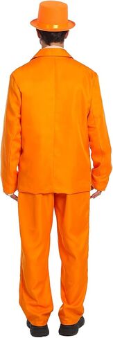 Halloween Costumes Blue Suit Orange Tuxedo Coat Hat Bow Tie 90s Halloween Cosplay Outfit in Saudi Arabia