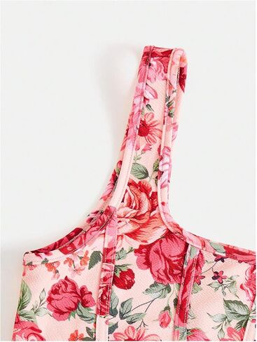 SHENHE Women's Floral Croset Top Square Neck Vintage Renaissance Summer Going Out Bustier Crop Tops in Saudi Arabia