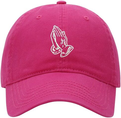 Men's Baseball Cap Praying Hands Embroidered Washed Cotton Vintage Dad Gifts Hat in Kuwait