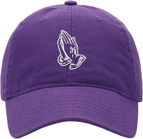 Men's Baseball Cap Praying Hands Embroidered Washed Cotton Vintage Dad Gifts Hat in Kuwait