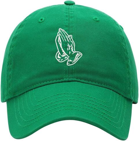 Men's Baseball Cap Praying Hands Embroidered Washed Cotton Vintage Dad Gifts Hat in Kuwait