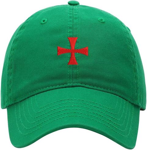 Men's Baseball Cap Knights Templar Cross Embroidered Washed Cotton Vintage Dad Gifts Hat in Kuwait
