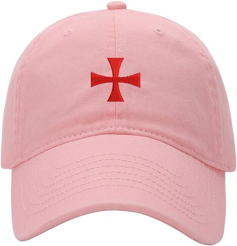 Men's Baseball Cap Knights Templar Cross Embroidered Washed Cotton Vintage Dad Gifts Hat in Kuwait