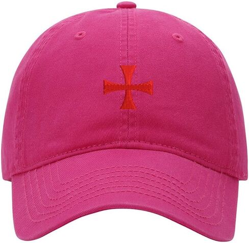 Men's Baseball Cap Knights Templar Cross Embroidered Washed Cotton Vintage Dad Gifts Hat in Kuwait