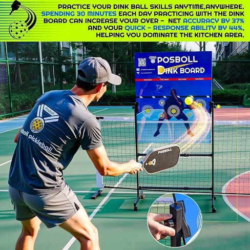 Pickleball Practice Board Pickleball Dink Rebounder with Stand,Pickleball Wall for Practice,Dink Board for Pickleball Training, Adjustable Pickleball Practice Rebounder Pad,Portable Dink Guru in Saudi Arabia
