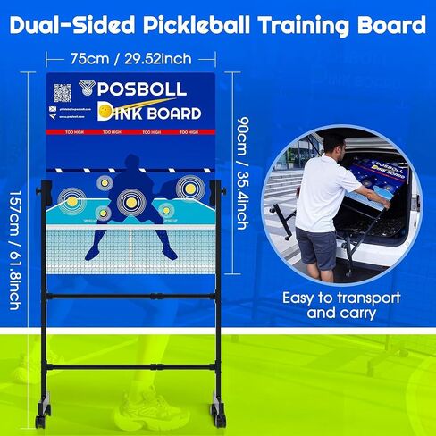 Pickleball Practice Board Pickleball Dink Rebounder with Stand,Pickleball Wall for Practice,Dink Board for Pickleball Training, Adjustable Pickleball Practice Rebounder Pad,Portable Dink Guru in Saudi Arabia