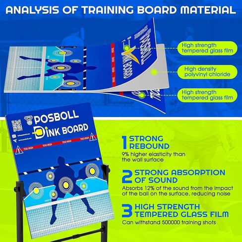 Pickleball Practice Board Pickleball Dink Rebounder with Stand,Pickleball Wall for Practice,Dink Board for Pickleball Training, Adjustable Pickleball Practice Rebounder Pad,Portable Dink Guru in Saudi Arabia