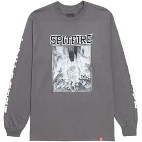 Spitfire Inferno Long Sleeve T-Shirt - Charcoal/Black/White in Saudi Arabia