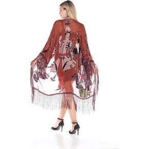 Aris A Hand-Beaded Silk Velvet Burnout Kimono in Saudi Arabia