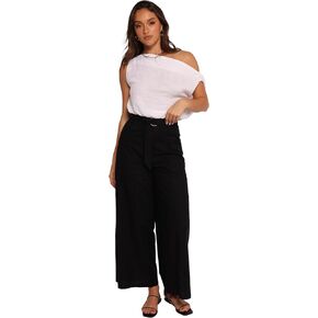 Petal & Pup Women's Sadie-Wide-Leg-Pant-Black in Saudi Arabia