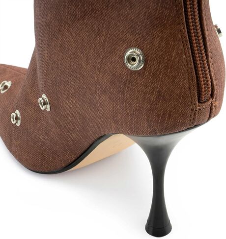 KaroNairy Knee High Boots for Women Pointed Toe Stiletto High Heel Boot Detachable Snap-off Panel Fold Over Fall Shark Boots in Saudi Arabia